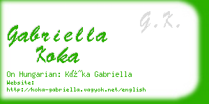 gabriella koka business card